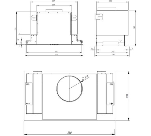 Кухонная вытяжка Akpo Neva Glass Eco 80 WK-4 черный/нержавеющая сталь