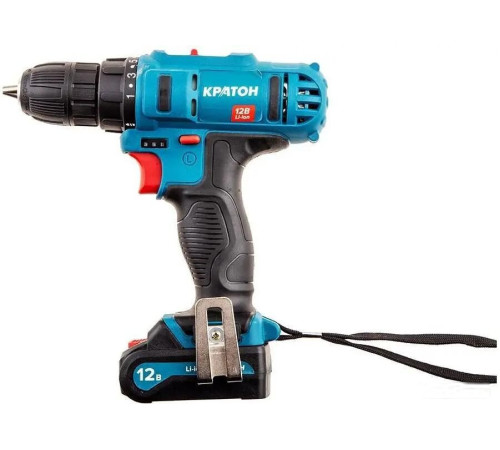 Дрель-шуруповерт Кратон CD-12-Li-1.5 31101054 с 2-мя АКБ, кейс