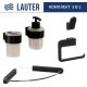 Набор аксессуаров для ванной Lauter 21TS3019 + 21TS3021 + 21TS3011 + 21TS3015 + 21TS3008 Matt Black, 5 предметов