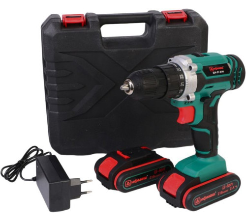 Дрель-шуруповерт Дифмаш ША-21-01М 01022421 с 2-мя АКБ, кейс