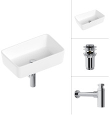 Умывальник Lauter 21674A + клапан 21190CH + сифон 21635CH хром