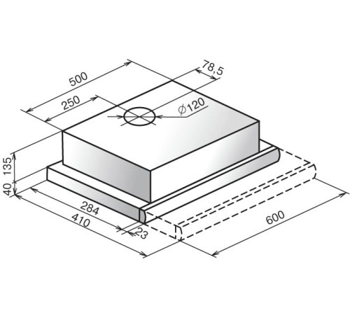 Кухонная вытяжка Elikor Интегра 60П-400-В2Л черный/латунь