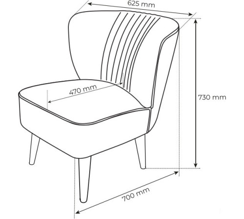 Интерьерное кресло Mio Tesoro Унельма Twist 12 Petrol Turquoise