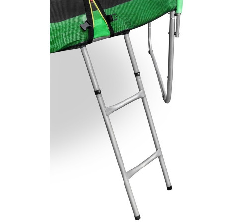 Батут GetActive Jump 8ft - 252 см с лестницей, внешней сеткой зеленый