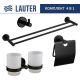 Набор аксессуаров для ванной Lauter 21SH72082 + 21SH72092 + 21SH72102 + 21SH70022 Matt Black, 4 предмета