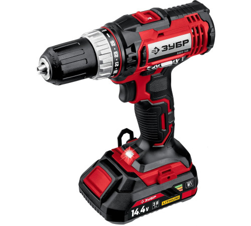 Дрель-шуруповерт Зубр Мастер ДШЛ-145-21 с 1-м АКБ, кейс