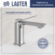 Умывальник Lauter 21855 + Allure 21C618С с сифоном 21635CH хром