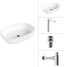 Умывальник Lauter 21836 + Moon 21СK81691C + сифон 21635CH + дон.клапан 21190CH хром