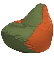 Кресло-мешок Flagman Груша Мини L Г0.1-227 оливковый/оранжевый