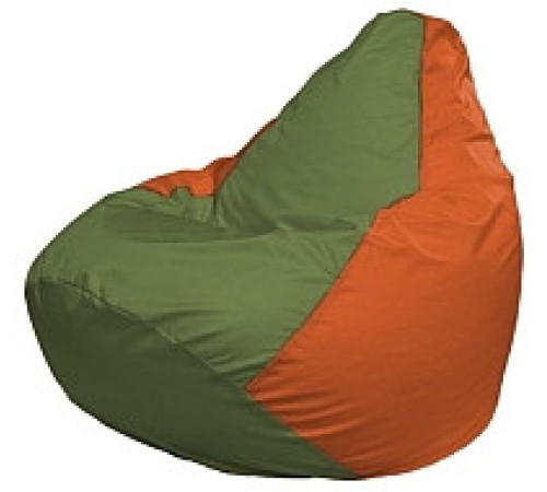 Кресло-мешок Flagman Груша Мини L Г0.1-227 оливковый/оранжевый