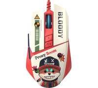 Игровая мышь A4Tech Bloody W63 Max Proxy Boom бежевый/красный