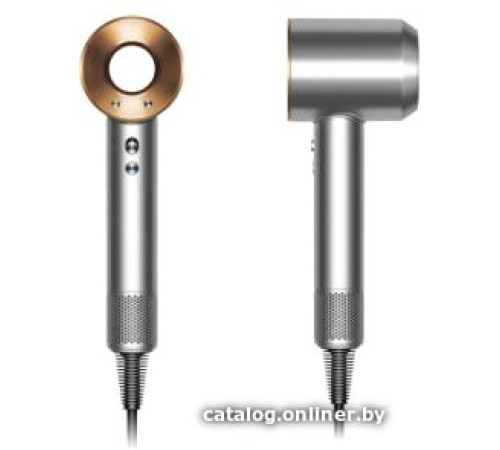 Фен Dyson HD07 Supersonic с переходником на евровилку, никель/медный