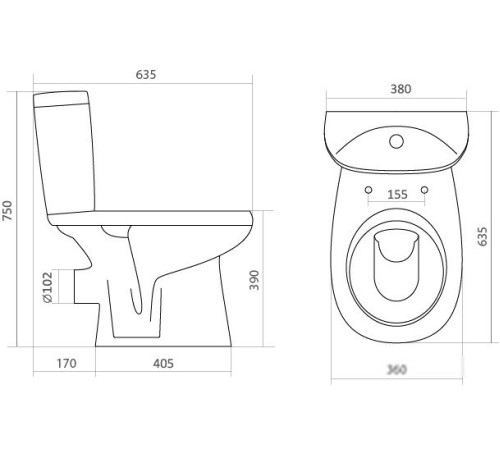 Унитаз Santek Анимо 1WH302135