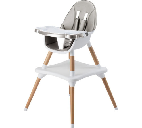 Высокий стульчик Solmax&Kids HW99643 белый/серый