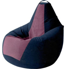Кресло-мешок Kreslomeshki Груша Kombo XXXL GKV-145x100-TSS темно-синий/слива