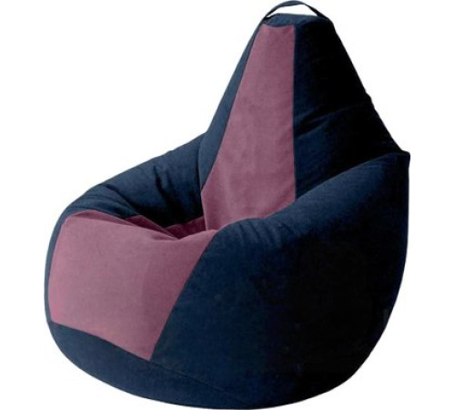 Кресло-мешок Kreslomeshki Груша Kombo XXXL GKV-145x100-TSS темно-синий/слива