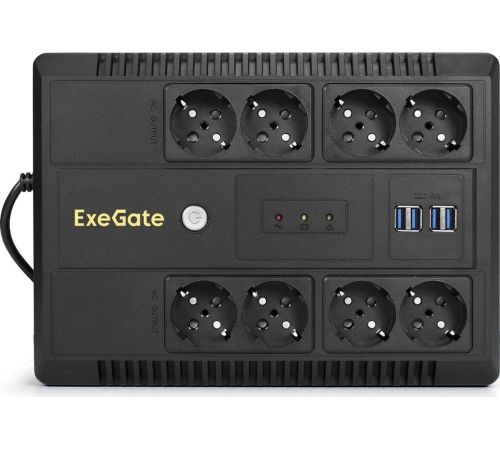 Источник бесперебойного питания ExeGate Neo NNB-1000.LED.AVR.8SH.CH EX293855RUS