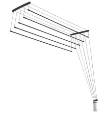 Сушилка для белья Comfort Alumin Group Потолочная 5 прутьев Black Style 160 см алюминий