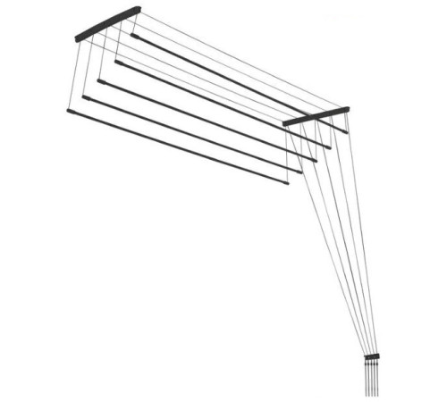 Сушилка для белья Comfort Alumin Group Потолочная 5 прутьев Black Style 160 см алюминий