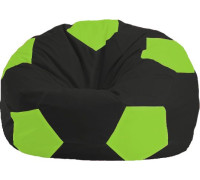 Кресло-мешок Flagman Мяч Стандарт М1.1-466 черный/салатовый