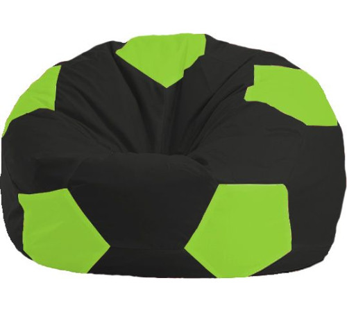 Кресло-мешок Flagman Мяч Стандарт М1.1-466 черный/салатовый