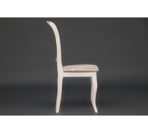 Стул TetChair Opera дерево гевея/Ivory White/слоновая кость/ткань бежевая/рисунок золото