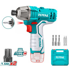 Винтоверт Total TIRLI12015 с 2-мя АКБ, кейс