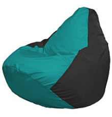 Кресло-мешок Flagman Груша Мини L Г0.1-283 бирюзовый/черный