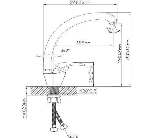 Смеситель AV Engineering AVURS4-A120-559