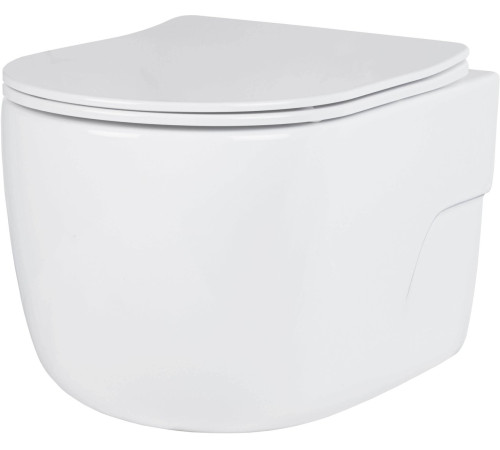 Унитаз подвесной Roxen Porto в комплекте с инсталляцией StounFix Dual Fresh 6 в 1 968445 кнопка: сатин