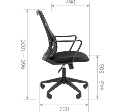 Офисное кресло CHAIRMAN 545 БП черный