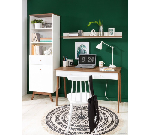 Стол Black Red White Heda BIU2S белый/лиственница сибирская золотая