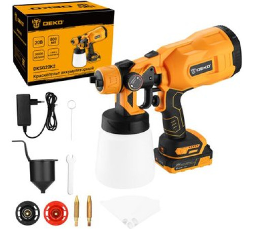 Краскораспылитель Deko DSG20K2 084-0012 с 1-им АКБ