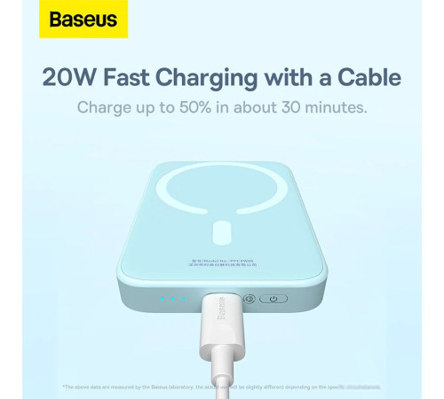 Внешний аккумулятор Baseus Magnetic Wireless PPCX020002 6000mAh белый