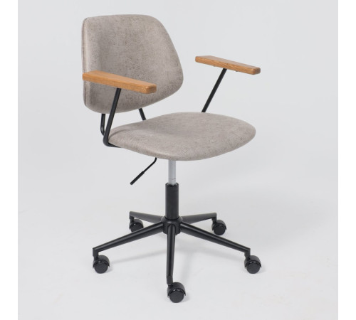 Офисное кресло AksHome Trix экокожа винтажный светло-серый Watusi 09/черный