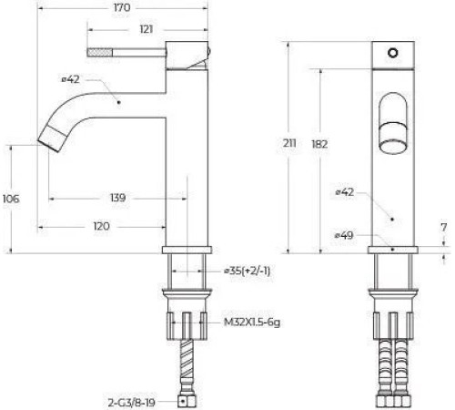 Смеситель Cezares RELAX-LS1-01-W0