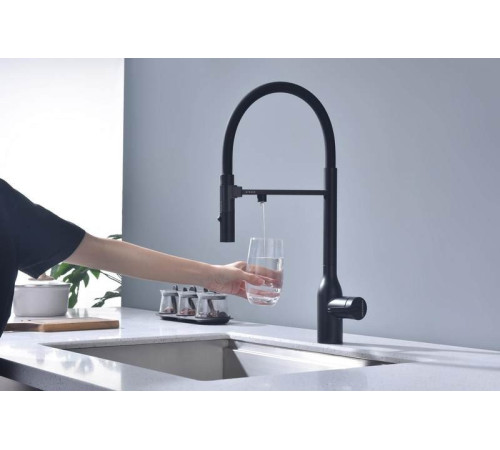 Смеситель Paulmark Magneto One Ma213188-GM черный/вороненая сталь