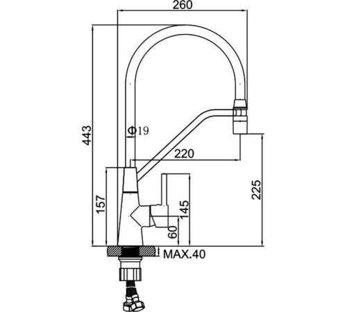 Смеситель Ledeme L4397B-2