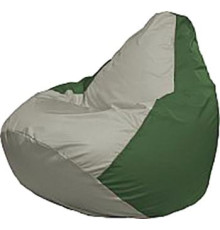 Кресло-мешок Flagman Груша Медиум Г1.1-339 серый/зелёный