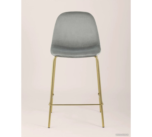 Стул Stool Group Валенсия SN полубарный OS-001CB HLR-18 велюр серый/золотые ножки
