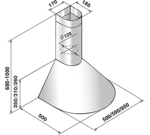 Кухонная вытяжка Elikor Эпсилон 60П-430-П3Л белый/серебро 841534