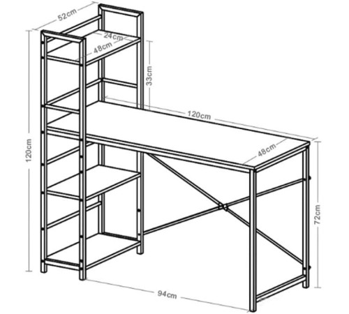 Стол Brabix Loft CD-005 дуб натуральный