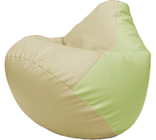 Кресло-мешок Flagman Груша Макси Г2.3-1004 светло-бежевый/светло-салатовый