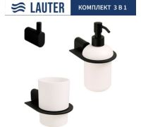 Набор аксессуаров для ванной Lauter 21SH2062 + 21SH42092 + 21SH2092 Matt Black, 3 предмета