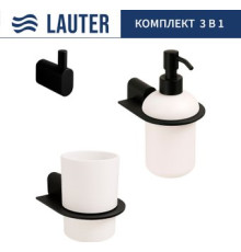 Набор аксессуаров для ванной Lauter 21SH2062 + 21SH42092 + 21SH2092 Matt Black, 3 предмета