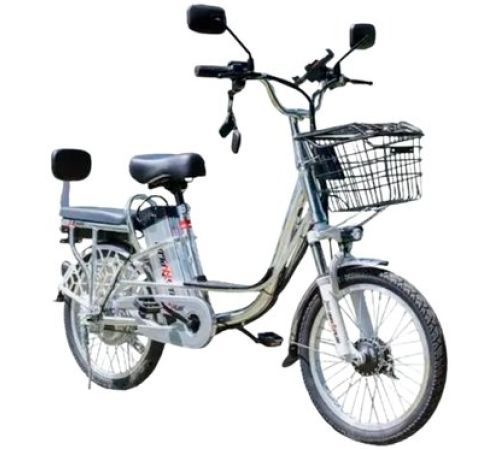 Электровелосипед AVM E-ALFA 20 серебристый