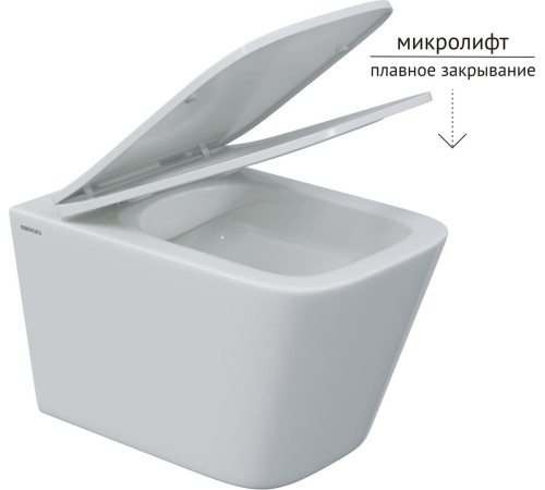 Унитаз подвесной Berges Wasserhaus FLOE S c сиденьем Slim SO микролифт