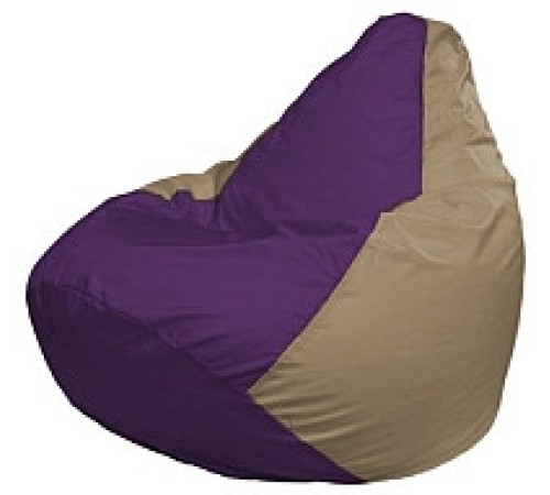 Кресло-мешок Flagman Груша Мини L Г0.1-70 фиолетовый/темно-бежевый