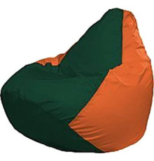 Кресло-мешок Flagman Груша Мега Super Г5.1-64 тёмно-зелёный/оранжевый