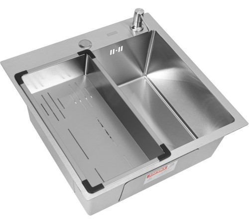 Кухонная мойка ARFEKA Eco AR мойка 500*500, коландер G, дозатор Satin